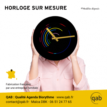 Qab-Horloge - Sur mesure- école- boutique - ehpad - entreprise - Format M
