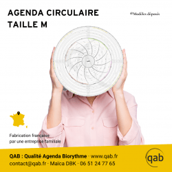 Qab-Agenda annuel - cyclique - révolutionnaire- personnalisable - mémo mandala - format M