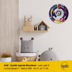 Ex: Qab’Horloge hebdomadaire - format M - mise en situation feutres