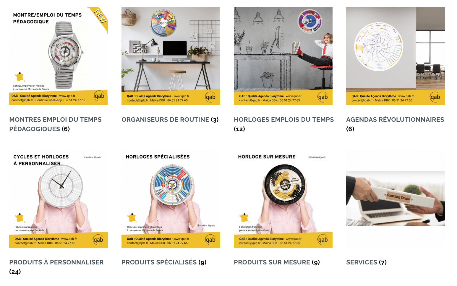 Boutique en ligne qab conseil en gestion du temps et horlogerie spécialisée