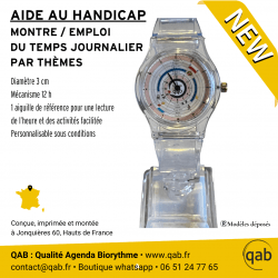 Qab'Montre personnalisée et illustrée 2 à 99 ans sur bracelet plastique transparent