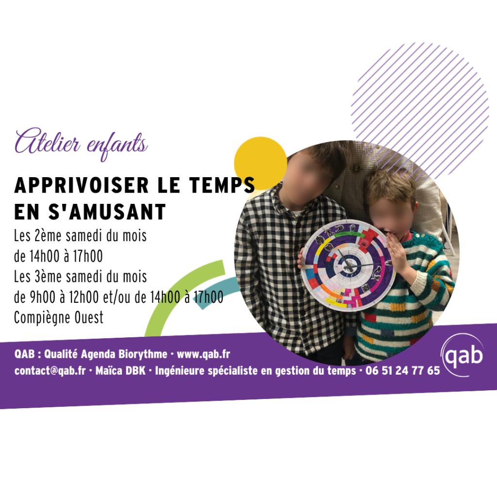 Couverture Atelier enfants : Apprivoiser le temps en s'amusant