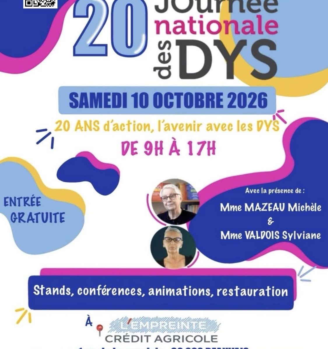Participation de ®QAB à l’évenement « Journée des DYS », soutenue par l’association 60 DYS • qab : Gestion du Temps & Biorythme, adaptés avec ou sans TND Journée nationale des dys a Beauvais