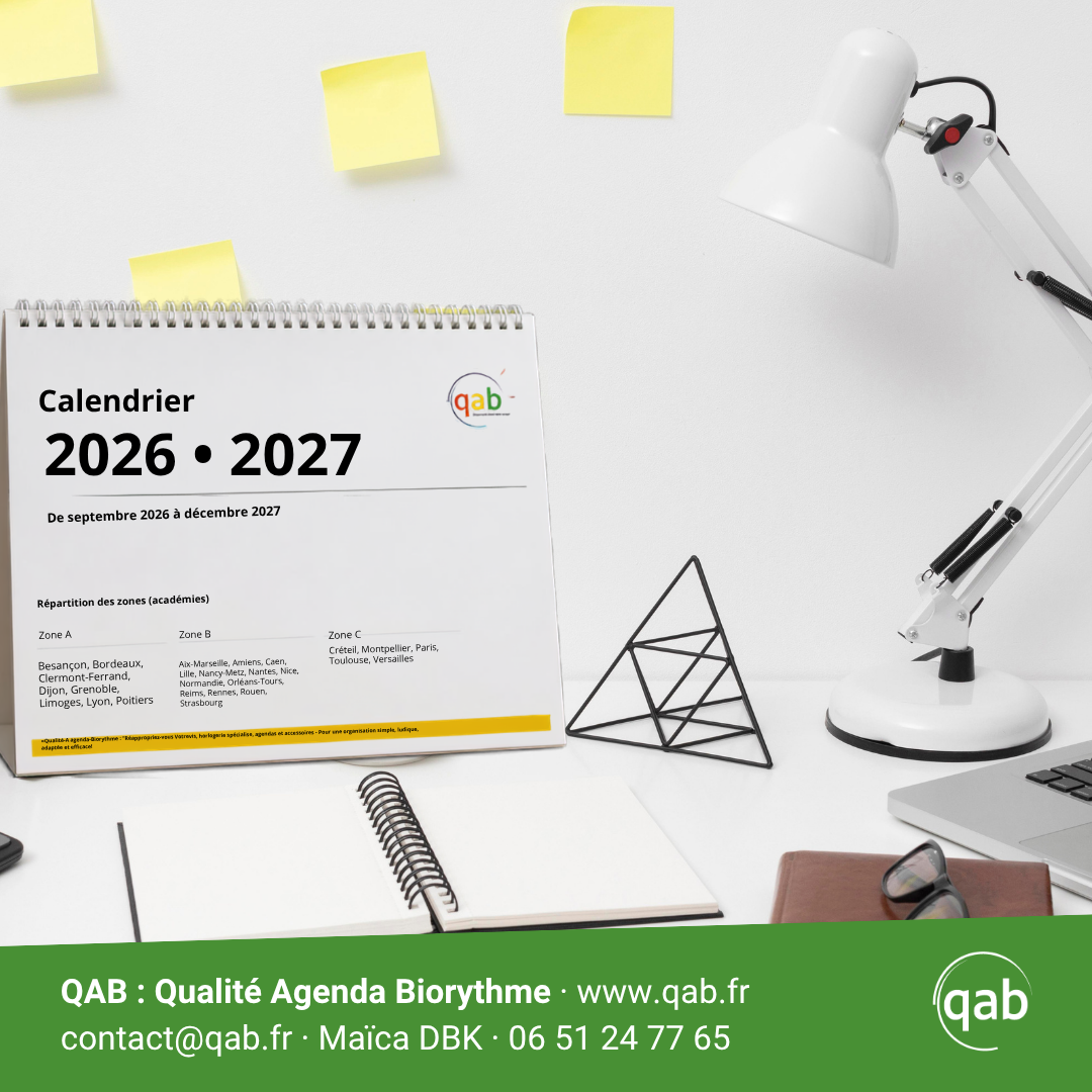 Qab-Calendrier classique 2026/2027 (16 mois) + Bonus Calendrier 2028 • qab : Gestion du Temps & Biorythme, adaptés avec ou sans TND Qab Calendrier Classique 2026 2027 Mise en forme pour presentation sur site